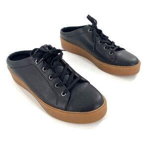 Naturalizer Morrison‎ Mule Black Leather Lace Up Casual Comfort Sneakers Sz 9